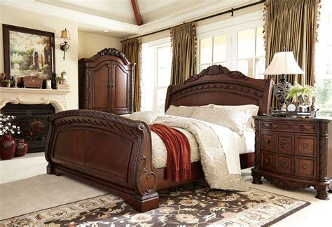 North Shore Sleigh Bedroom Set From Ashley B553 Coleman Furniture