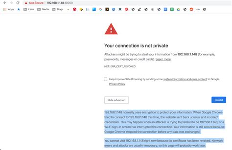 privacy error issue  webminwebmin github