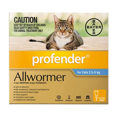 profender allwormer  cats buy profender  vetsupply