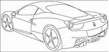 Coloring Pages Cars Sport Car Sports Printable Book Comments sketch template