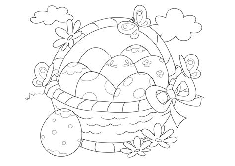 dibujos  colorear de huevos huevo de pascua dibujo  colorear
