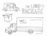 Usps Package Postal sketch template