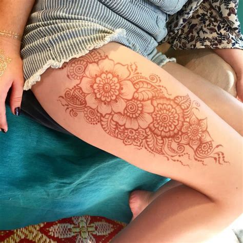 Thigh Henna Thigh Henna Henna Tattoo Designs Henna Tattoo