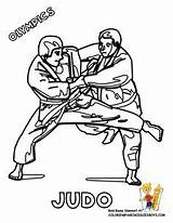 Judo Coloring Pages Jitsu Jiu Martial Arts Kids Printable Coloriage Olympic Search Dibujo sketch template