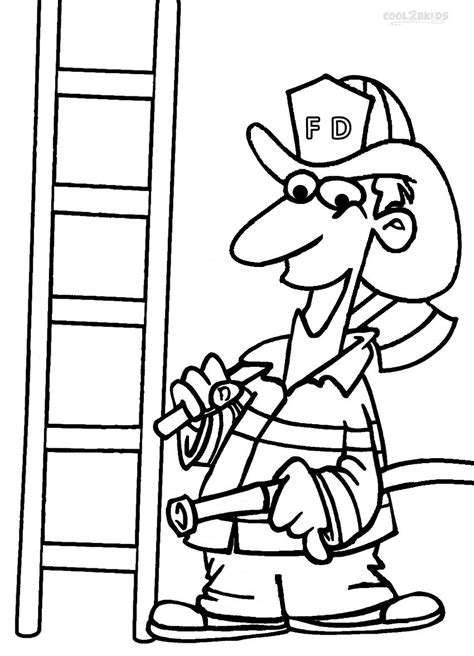 printable fireman coloring pages