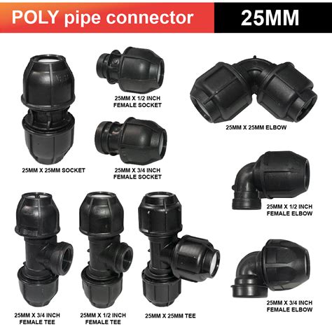 mm poly pipe fitting hdpe fittings female poly pipe fitting thread