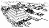 Tenochtitlan Templo Aztecas Kártyák sketch template
