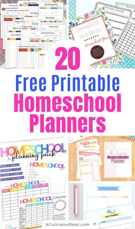 printable homeschool planners