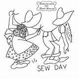 Hillbilly Sew Embroidery Pattern Knots French sketch template