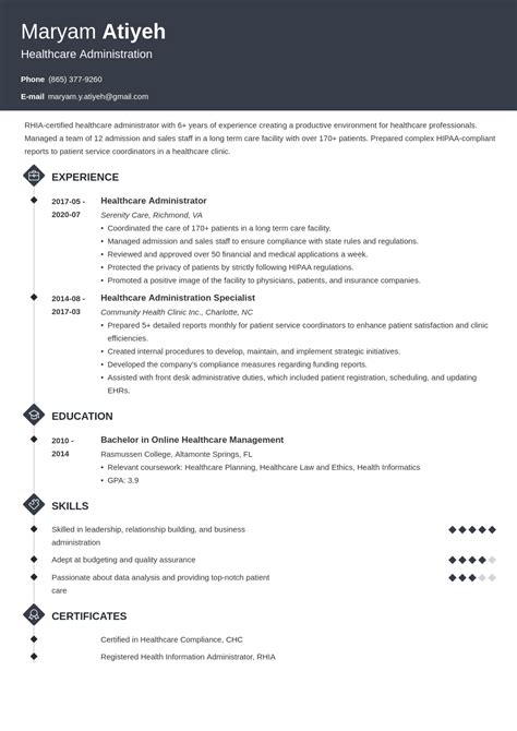 entry level healthcare administration resume mentes andantes