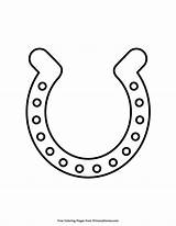 Horseshoe Coloring Pages Printable Lucky Color Horse St Visit Print Getcolorings Patrick sketch template