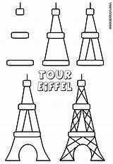 Tower Eiffel Coloring Pages Colorings Print sketch template