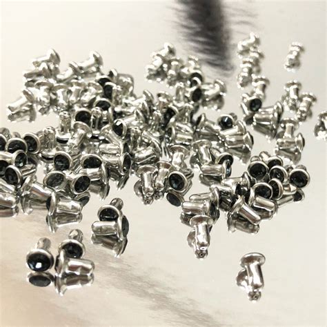 new coming diy 100pcs 4mm cz gray crystal rivets leather