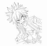 Natsu Coloring Pages Dragneel Tail Fairy Popular Template sketch template