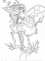 Coloring Pages Fairy Amy Brown Elf Strange Colouring Magic Adult Fantasy Elves Faries Fae Printable Wings Mythical Myth Mystical Legend sketch template