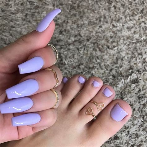 lavender   fav color lavender nails plain nails purple nails