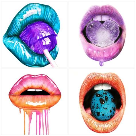jasmin ekstroem mixed lip drawings lips drawing lip drawing colorful