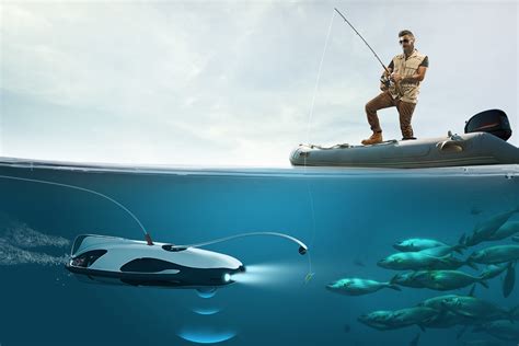 submersible drone  sonar  led lures  hunt  fish    verge