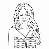 Selena Kleurplaat Mensen Kleurplaten Bekende Popster Personen sketch template