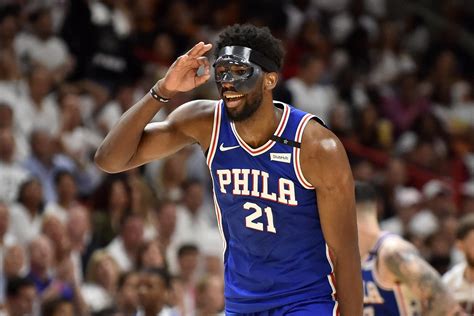joel embiid   hes   cool mask  hes   destroy  nba