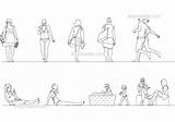 People Beach Cad Autocad Pack Blocks Plan Dwg Drawings Arabic Pattern sketch template