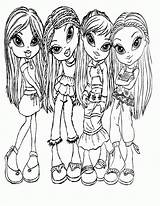 Coloring Bratz Pages Babyz Print Popular Characters Coloringhome sketch template