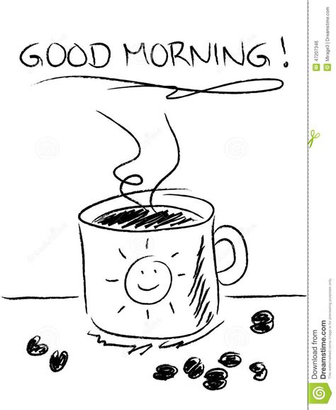 de koffie van de ochtend vector illustratie illustration  tekening