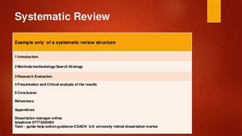 systematic review dissertation    started   systematic