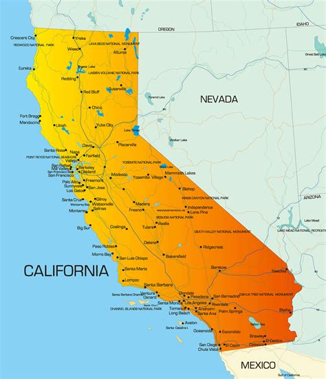 map  california guide   world