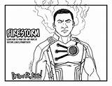 Firestorm Legends Tomorrow Coloring Draw Too Colouring sketch template