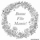 Mamie Fete Bonne Mamies Meres sketch template