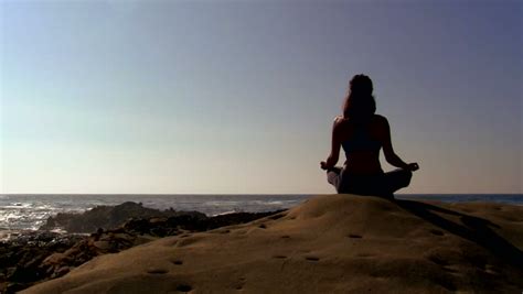 yoga prayer pose  beautiful stock footage video  royalty