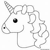 Emoji Coloring Unicorn Pages Printable sketch template