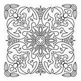 Mandala Illustration Element Zentangle Drawing Hand Majolica Italian Style Stock Vector Mediterranean Card sketch template