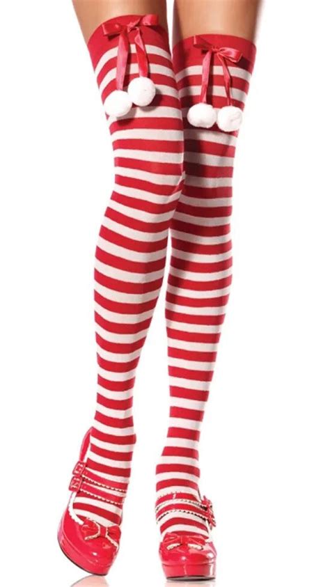 cute bow striped christmas stockings sexy christmas stockings 3s8142