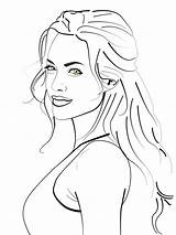 Jolie Angelina Lineart Deviantart sketch template