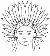 Head Coloring Indian sketch template