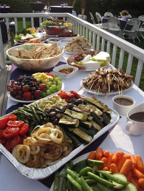 easy  healthy party food menu table set  diy buffet birthday