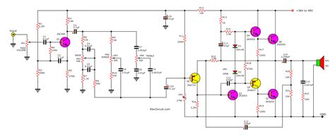 rms otl integrated audio amplifier circuit