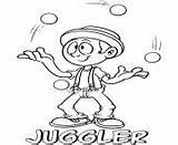 Juggler Printable Professions sketch template