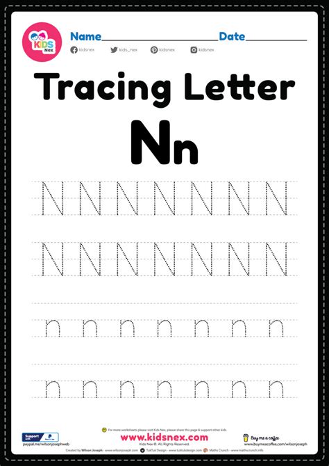 tracing letter  printable