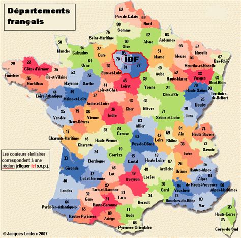 departements de france voyage carte plan