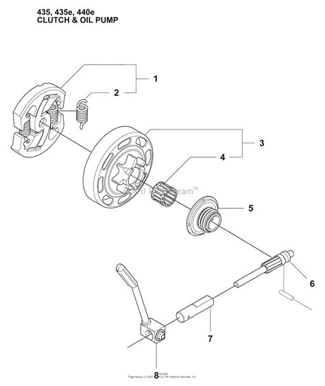 husqvarna     parts diagram  clutch oil pump