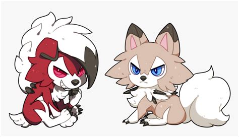 lycanroc midnight form cute hd png  kindpng