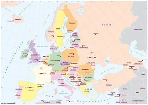 cartes de leurope  informations sur le continent europeen
