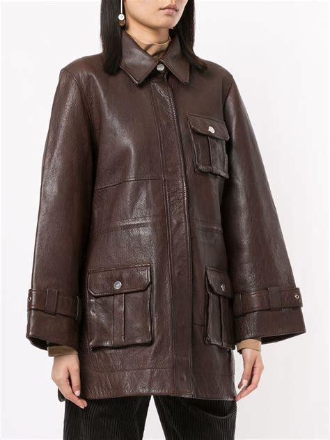 Women S Button Front Leather Jacket Jackets Maker