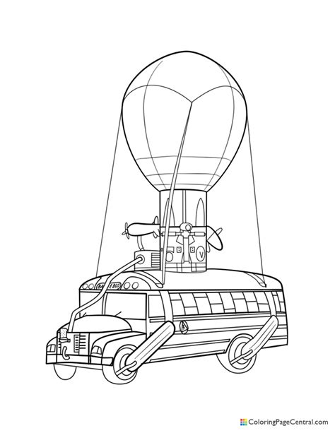 fortnite bus coloring page coloring page central coloring home