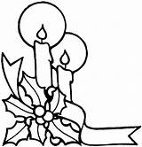 Christmas Coloring Pages Candles Decorations Printable Candle Cliparts Line Drawing Clipart Color Drawings Clip Kids Xmas Natale Disegni Para Immagini sketch template