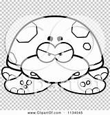 Turtle Angry Outlined Sea Coloring Clipart Vector Cartoon Sleeping Cory Thoman Clip sketch template
