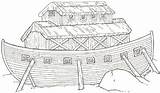 Ark Noah Coloring Coloriage Clip Arche Bateau Tableau Choisir Un Boat Noé Noe Torah Animaux Et sketch template